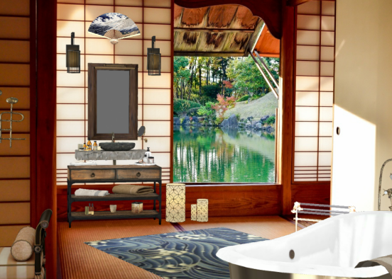 Asian bath Design Rendering
