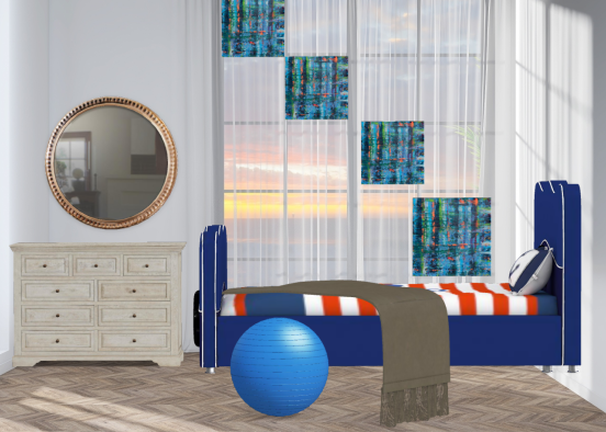 Small boy bed room Design Rendering