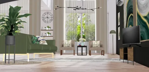 Living room nordic + industrial