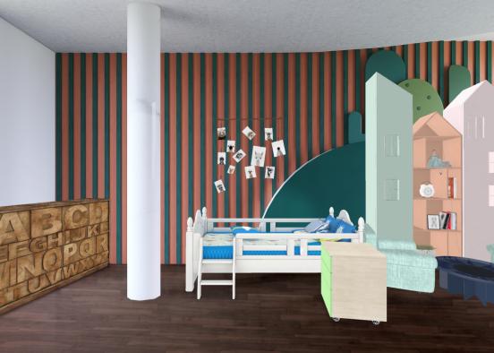 Little boy's bedroom Design Rendering