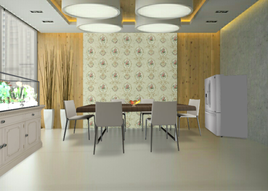 Ruang makan Design Rendering