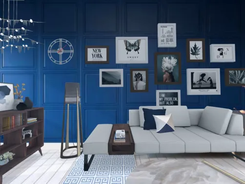 deep blue living room🔵🔷🔹