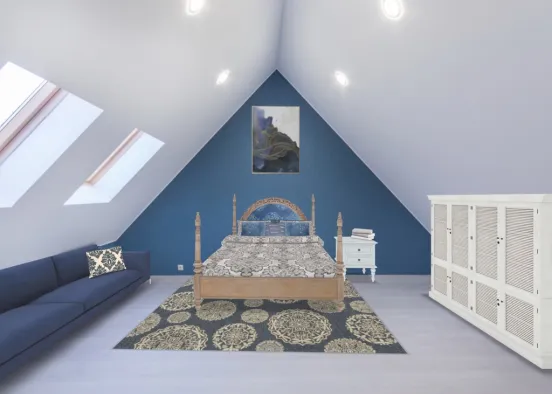 fancy bedroom Design Rendering