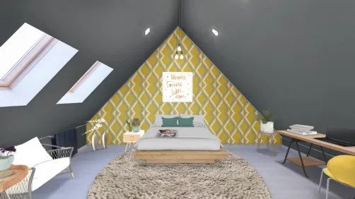 teens attic alcove bedroom