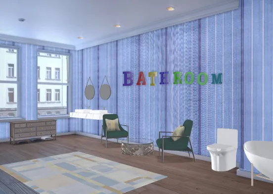 kids Bathroom Design Rendering