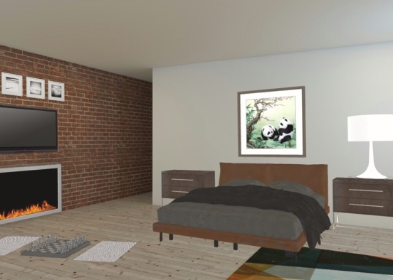 Modern Bedroom (4) Design Rendering