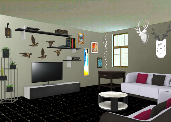 My living room  Design Rendering