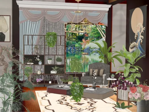 eclectic oriental jungle.