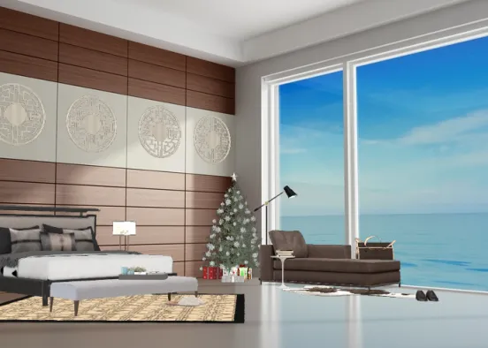 Classic Bedroom Design for Christmas Design Rendering