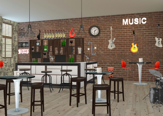 Rock cafe  Design Rendering
