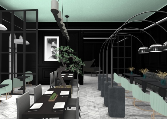 Luxurious modern restaurant 💫 Design Rendering