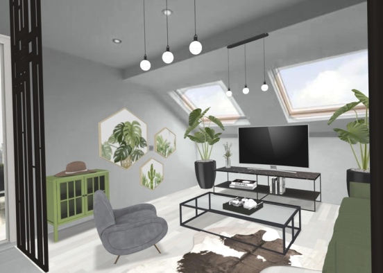 Scandinavian living Design Rendering
