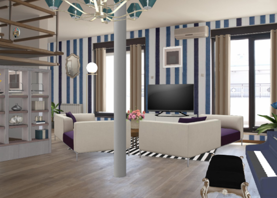 Five shades of blue Design Rendering