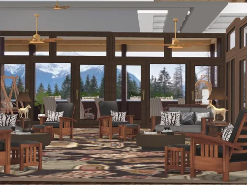the mountain lodge