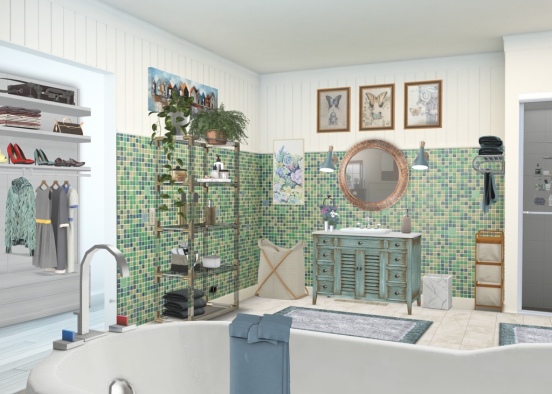 eclectic bathroom! Design Rendering