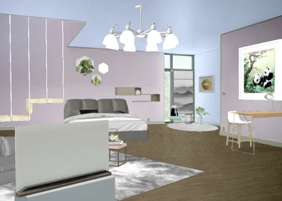 Cute room with hidden camera bright and airy  Design Rendering