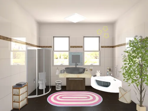 kids bathroom🧒🏽👧🏽🧺🛁🧻🚽🚿🧼