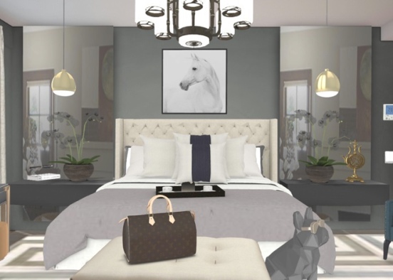 hotel suite, mezcla de estilos  Design Rendering
