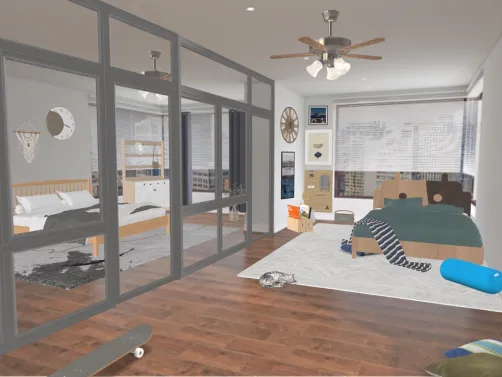 a room for parents and children - une pièce pour les parents et les enfants 