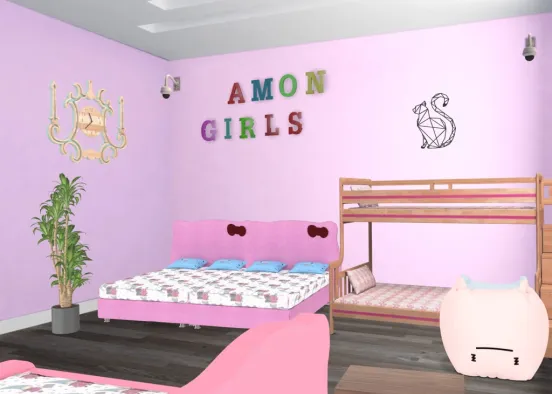 The Amon Girl's Room Design Rendering