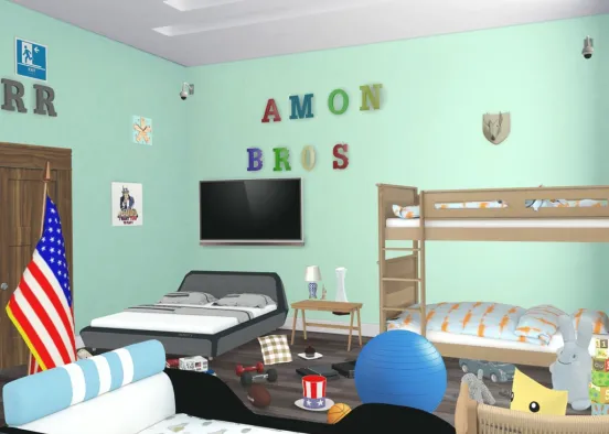 The Amon Bro's Room + Dad Design Rendering