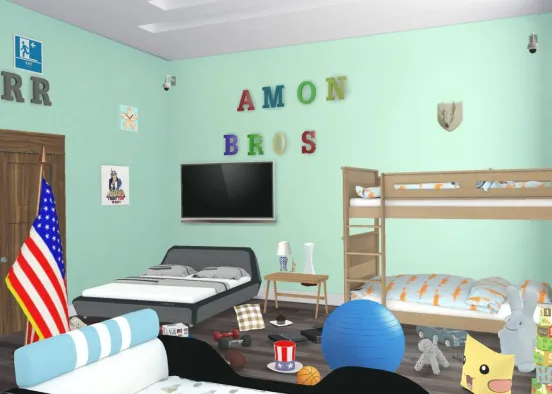 The Amon Bro's Room + dad Design Rendering