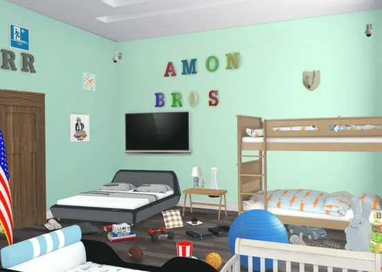The Amon Bro's Room + Dad Design Rendering
