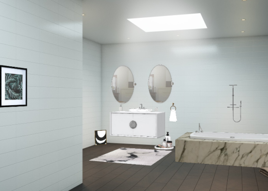 cozy guest bathroom Design Rendering