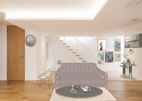 small apartment living room.  Design Rendering