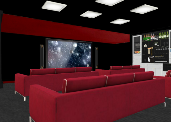Movie Theater & Bar Design Rendering