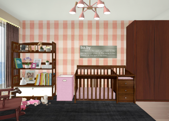 Baby Girl Room 2 Design Rendering