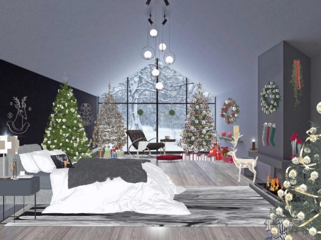 Christmas bedroom. I wanted to create a nice Christmas ambiance when you go to bed.