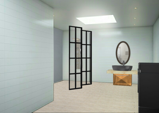 Salle de douche moderne Design Rendering