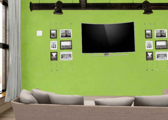 A view of living room with a t.v 😂 Design Rendering