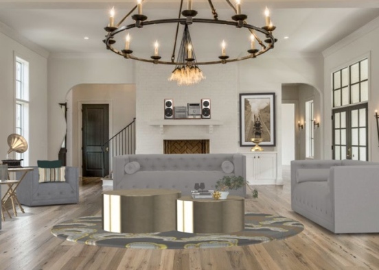 gorgeous vintage living room  Design Rendering