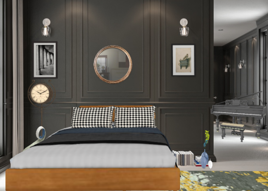 Dormirtorio minimalista Design Rendering