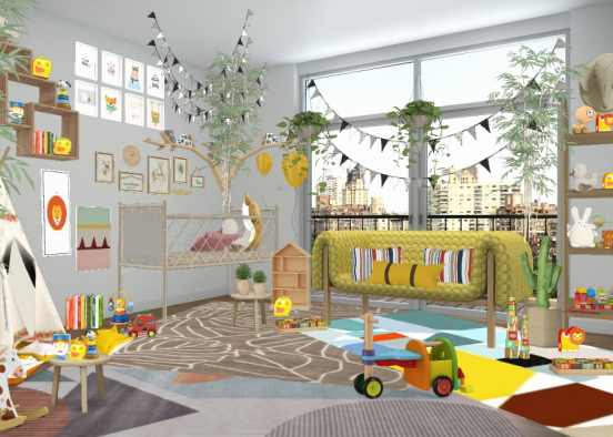 Jungle kids room..🌵🌱 Design Rendering