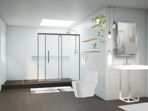 baño minimalista 