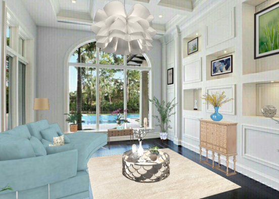 A Livingroom in Cayman Islands. Design Rendering