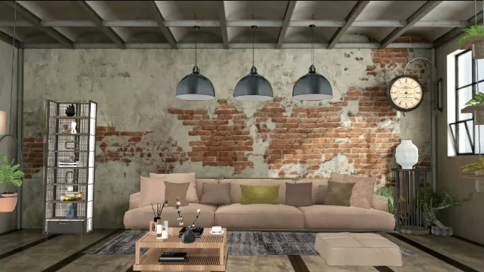 Livingroom in London Design Rendering