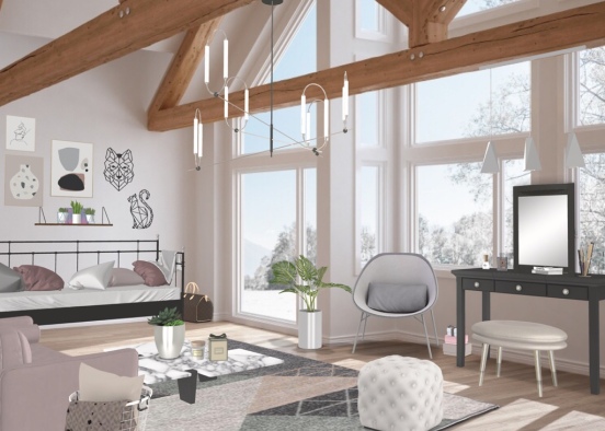 Attic with a view Design Rendering