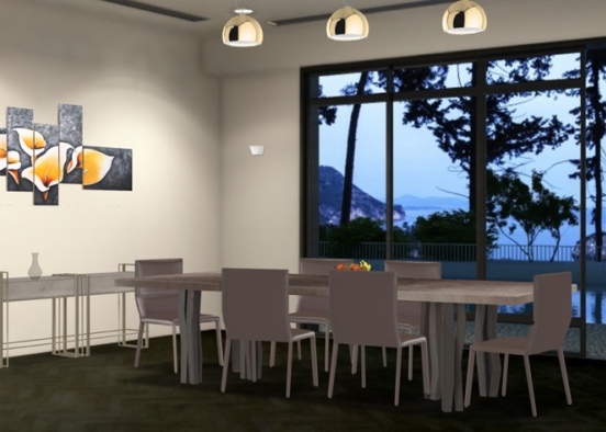 Modern Dinning room  Design Rendering