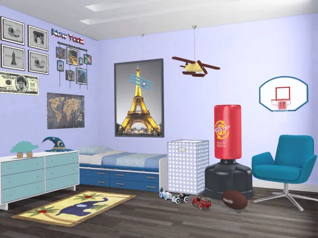 boys room who loves traveling 