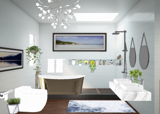 Bathroom Like in the forest  Design Rendering