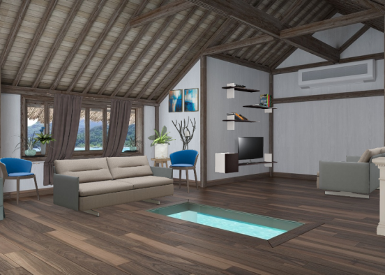 Maldive's livingroom  Design Rendering