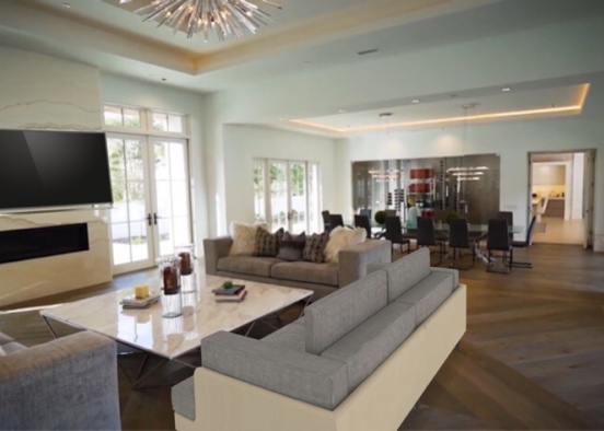 Dream Living Room Design Rendering
