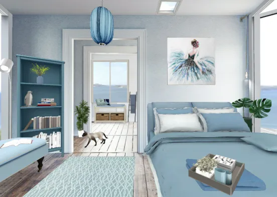 Ocean Bedroom  Design Rendering