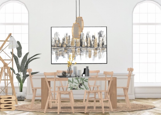 wabisabi dining room  Design Rendering