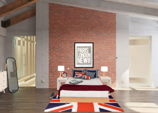 British's bedroom Design Rendering