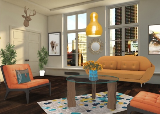 Simba’s Living room  Design Rendering